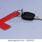 Driving lessons 'L' keyring